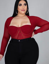 Load image into Gallery viewer, Red Affect Corset Top
