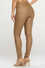 Load image into Gallery viewer, Liquid Lipo -Faux Leather Tan Jeans
